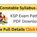 KSP Constable Syllabus 2023