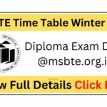 MSBTE Time Table Winter 2023