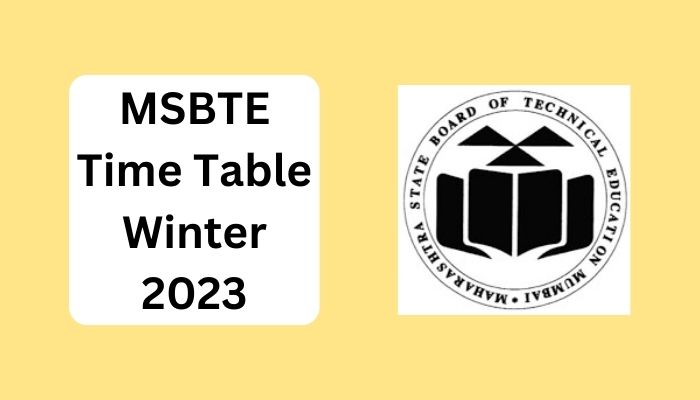 MSBTE Time Table Winter 2023