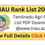 TNAU Rank List 2023