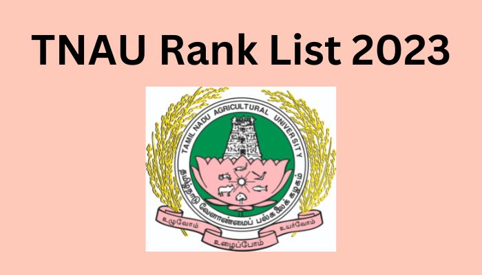 TNAU Rank List 2023